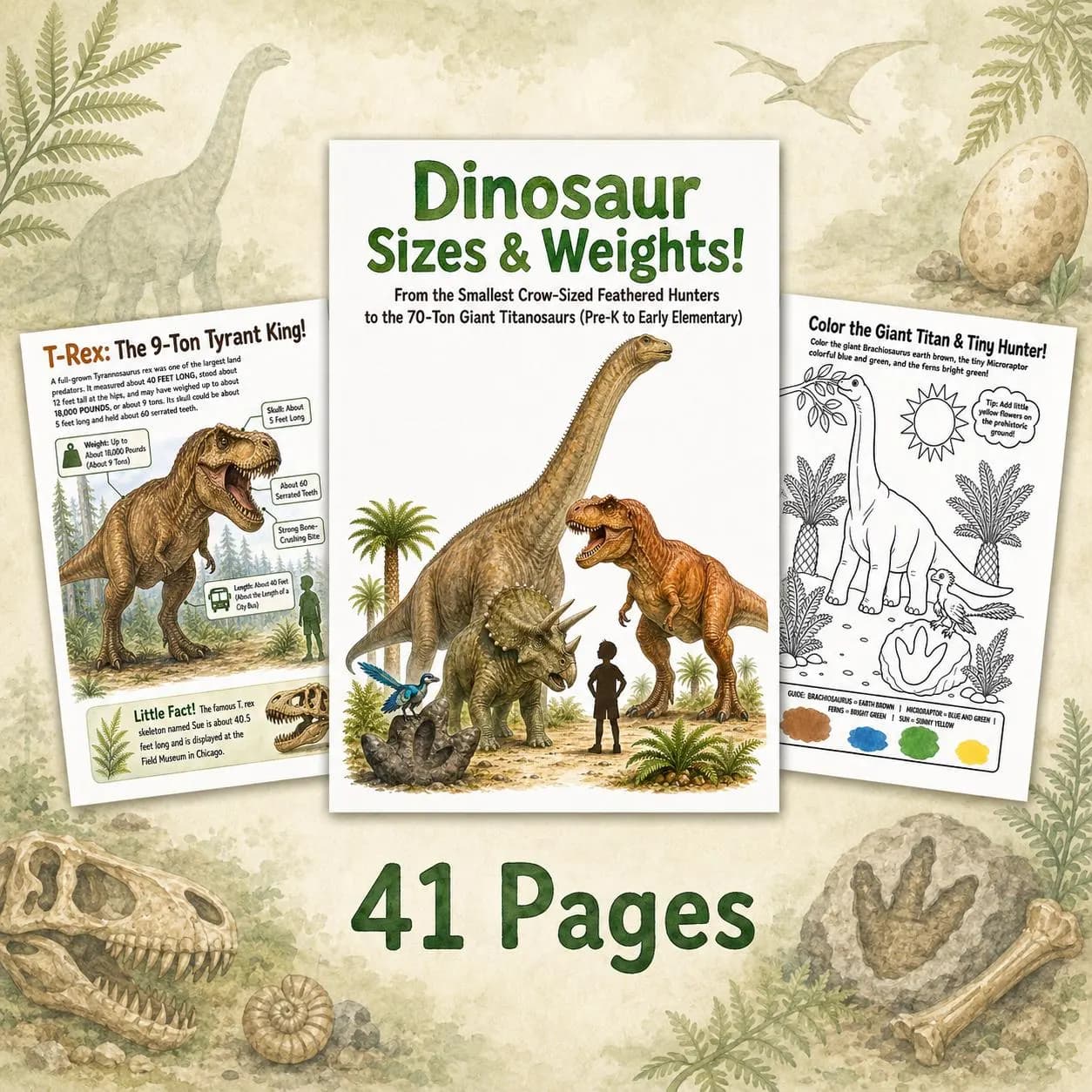 Dinosaur Activity Pack for Kids